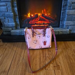 Coach Cherry Print Pink Crossbody Handbag